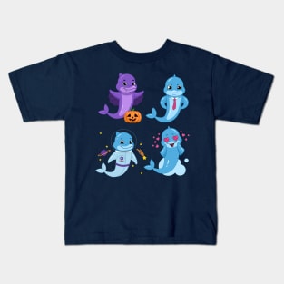 Dolphins Funny Set Kids T-Shirt